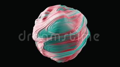 具有旋流的抽象球状球体..